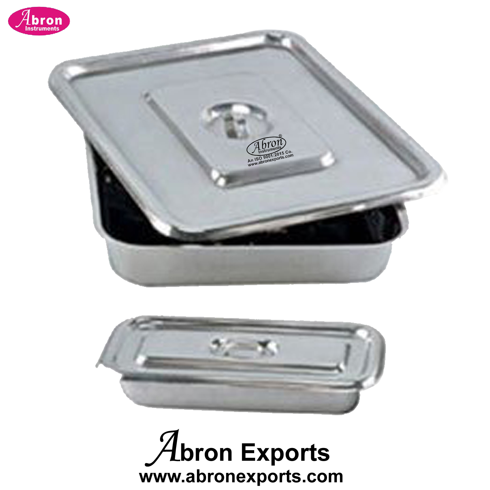 Hospital Surgical Instruments Trays with cover SS stainless steel 8x6inch 9x6inch etc Abron ABM-2306TS8